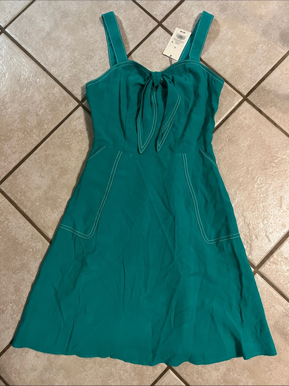 a new day Teal Knot-Front Mini Dress